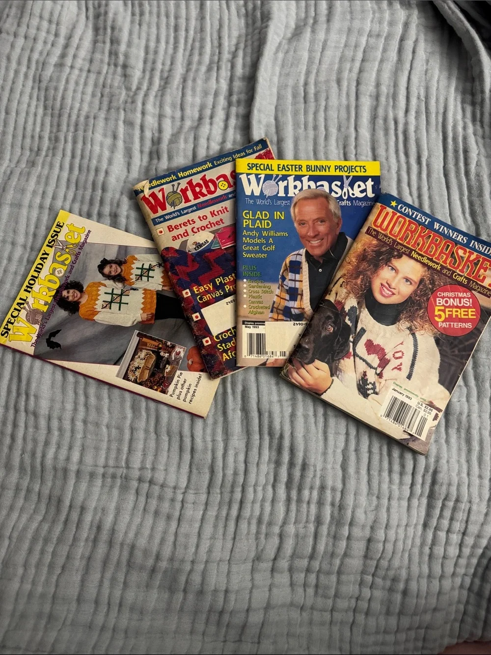 Vintage 1993 Lot of 4 The Workbasket and Home Arts Magazine Issues